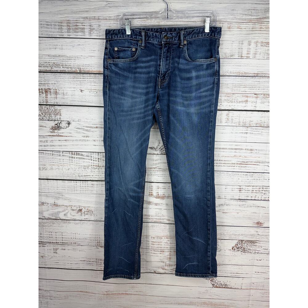Bonobos Men’s Straight Leg Jeans Dark Wash Stretch Wiskering 32x32 Normcore